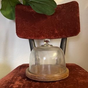 Vintage Glass Dome Cake Stand